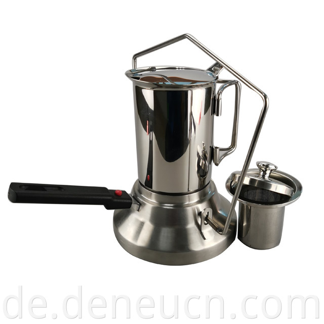 Camping Outside Stainless Steel Sus304 Fire Top Espresso Coffee Maker And Tea Pot1